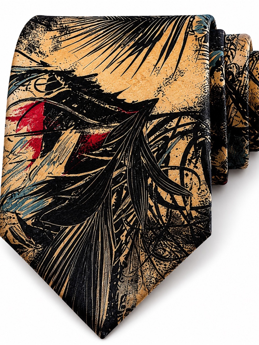 Gianmarco Lotti All Silk Abstract Floral Patterned Tie - Made in Italy!